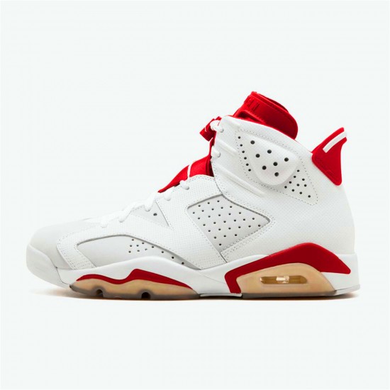 Jordan 6 Retro Alternate Hare Vit/Gym Röd-Pure Platina Jordan Sko 384664-113