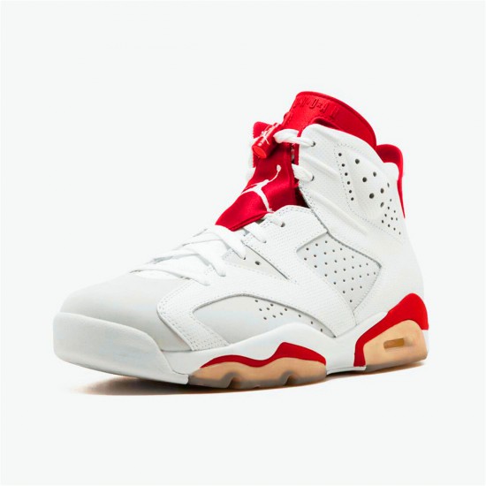 Jordan 6 Retro Alternate Hare Vit/Gym Röd-Pure Platina Jordan Sko 384664-113