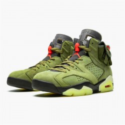 Jordan 6 Retro Travis Scott Medium Oliv/Svart-Sail-University Röd Jordan Sko CN1084-200